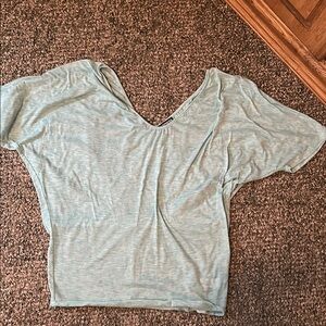 Express Gray and Tan Dolman Sleeve Blouse